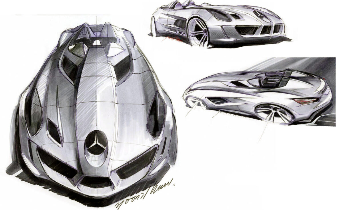 Mercedes-Benz SLR McLaren Stirling Moss concept drawing