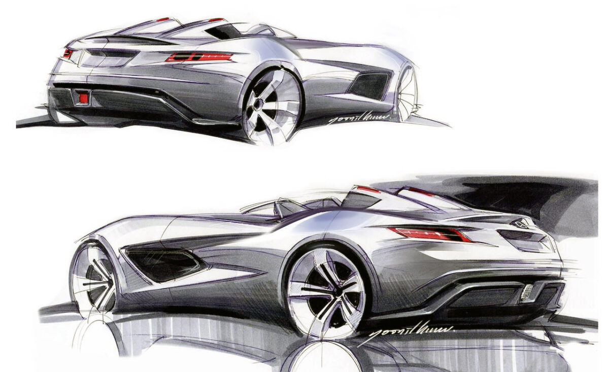 Mercedes-Benz SLR McLaren Stirling Moss concept drawing
