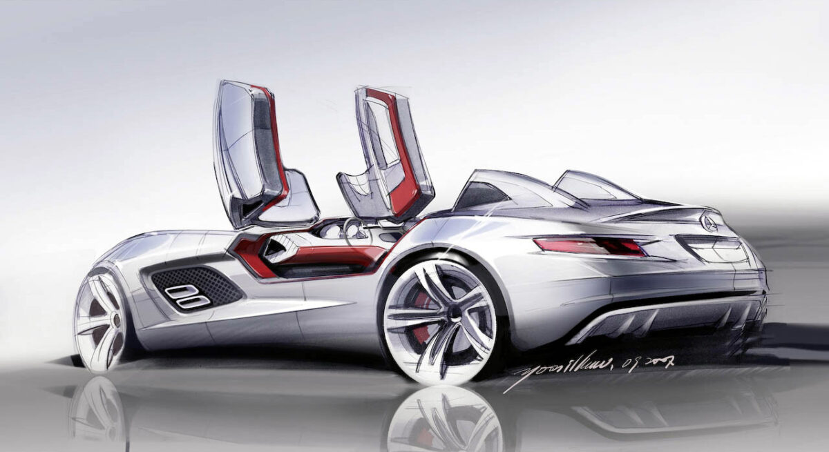 Mercedes-Benz SLR McLaren Stirling Moss concept drawing